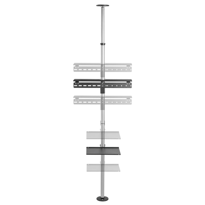 Maclean MC-791N teleskopski držač za TV, stropno-podni s policom, 37"-70", max. 30 kg