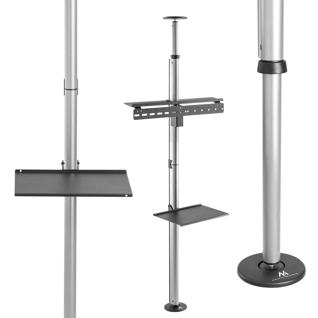 Maclean MC-791N teleskopski držač za TV, stropno-podni s policom, 37"-70", max. 30 kg