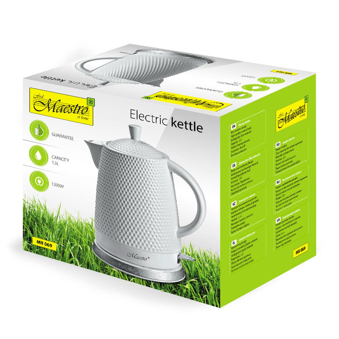MR069 keramički čajnik, 1,5 l, električni čajnik, 1200 W