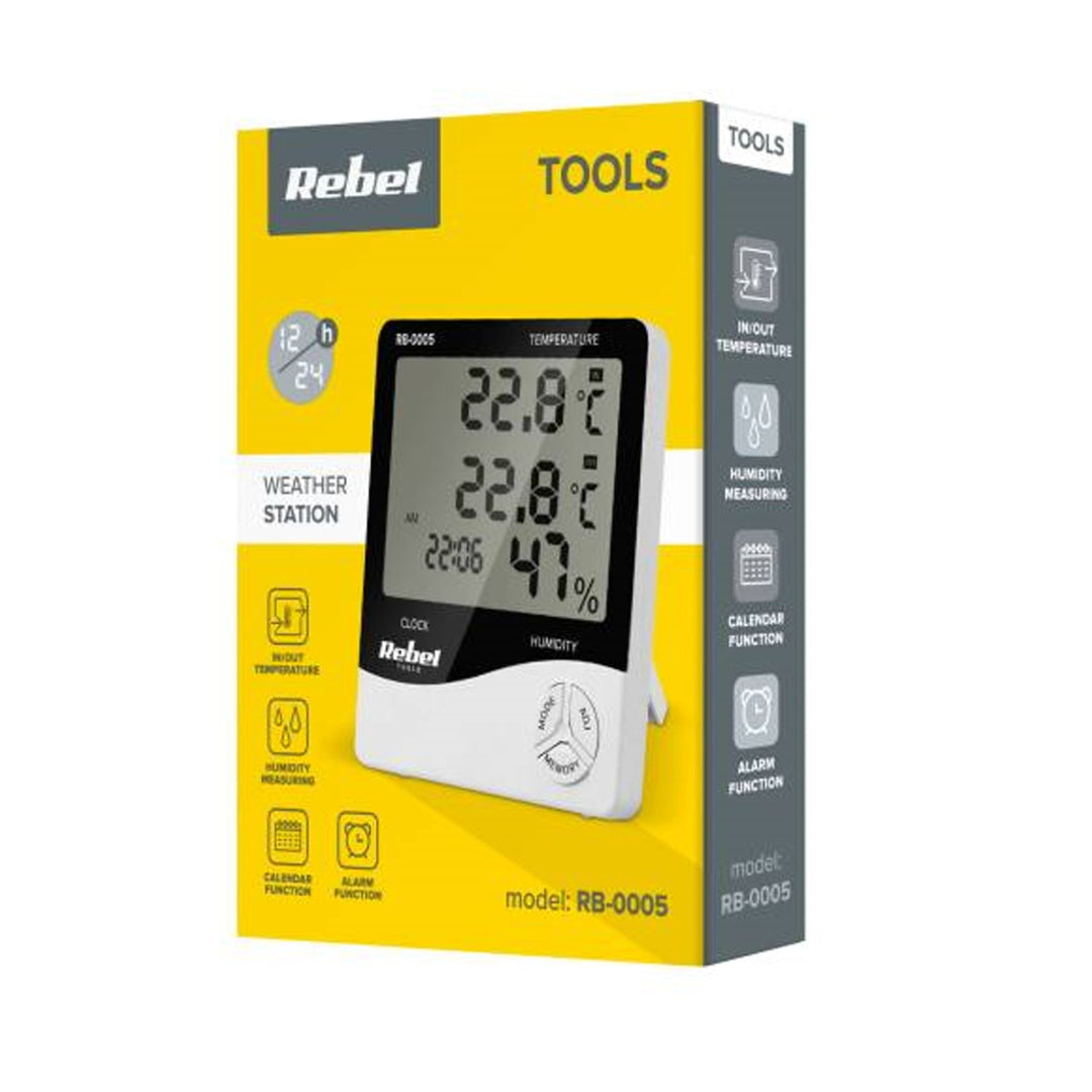 Rebel Tools RB-0005 kućna meteorološka stanica s mjerenjem vlažnosti