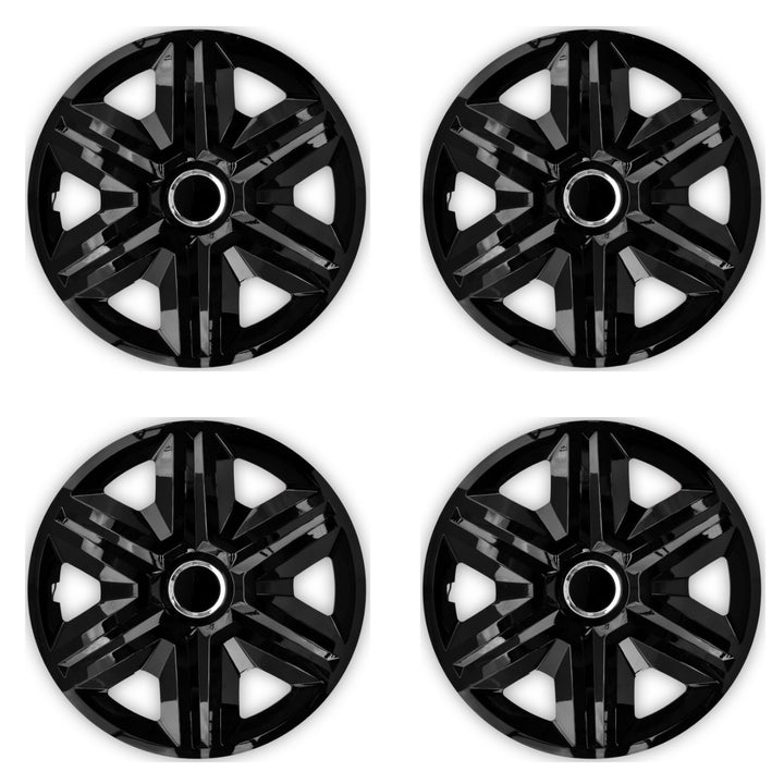 16" NRM FAST crno obojeni poklopci kotača, crni, 4 komada