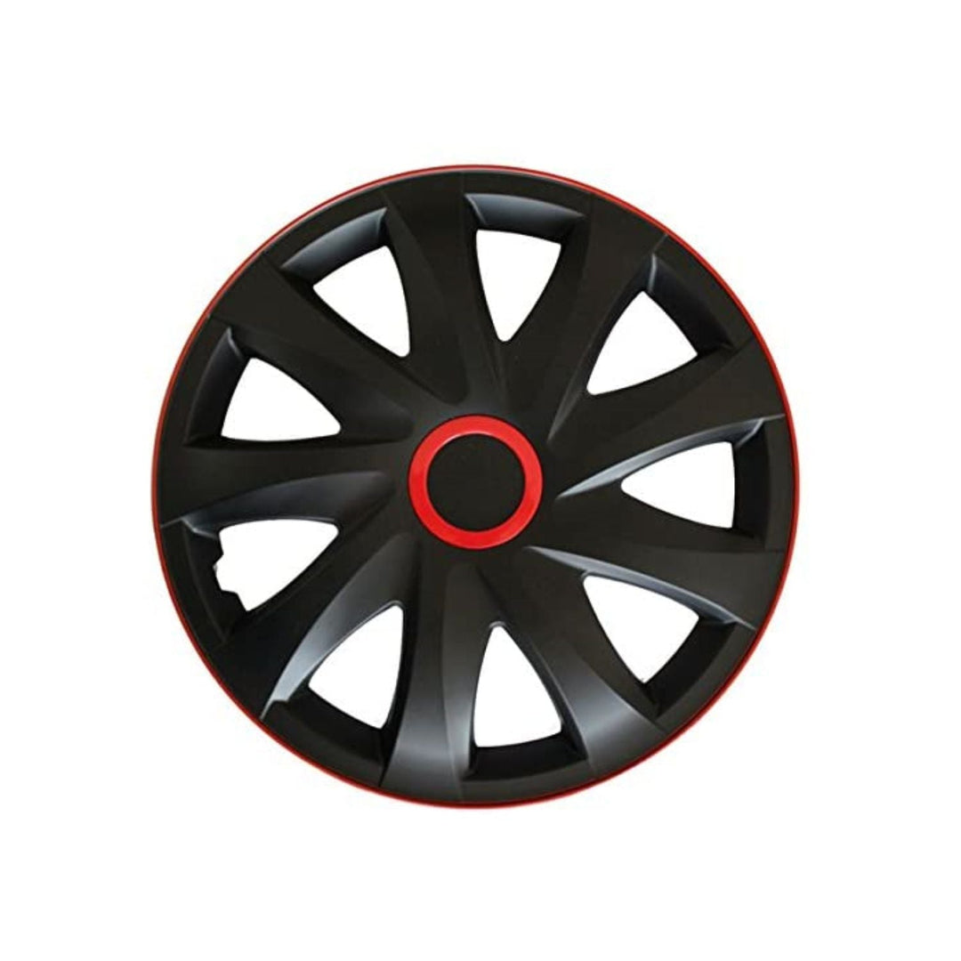 Set poklopaca središnjeg vijka Kando RACE od 14", crni i crveni, 4 komada