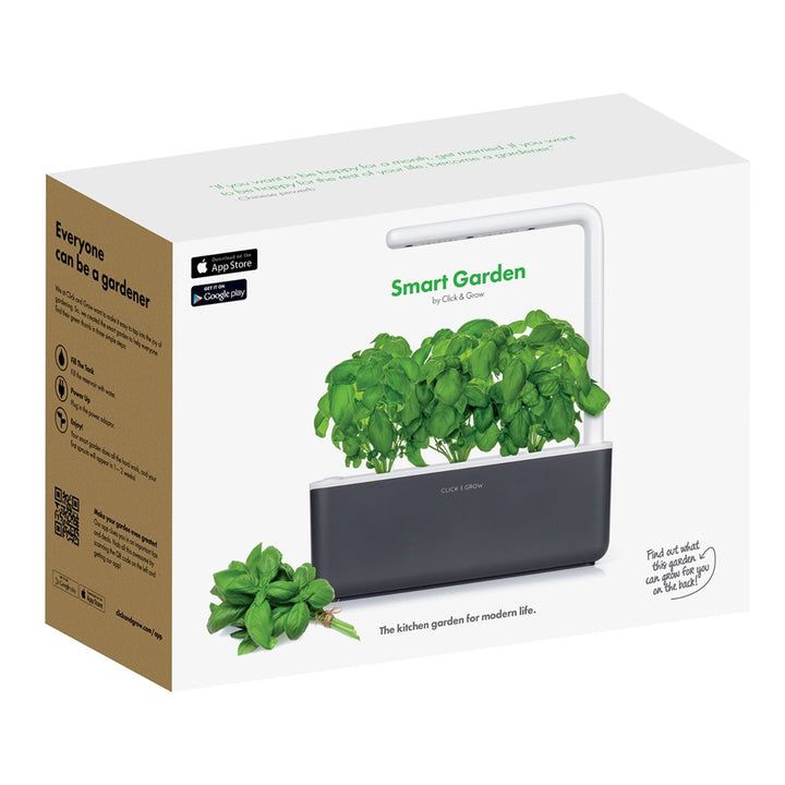 Click &amp; Grow Smart Garden 3 grădină de casă gri + capsule de busuioc