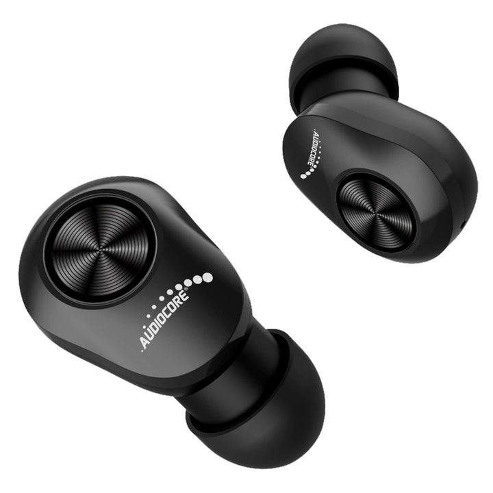 Audiocore TWS BT 5.1 slušalice za uho s bazom za punjenje od 300 mAh, slušalice od 30 mAh, crne AC580
