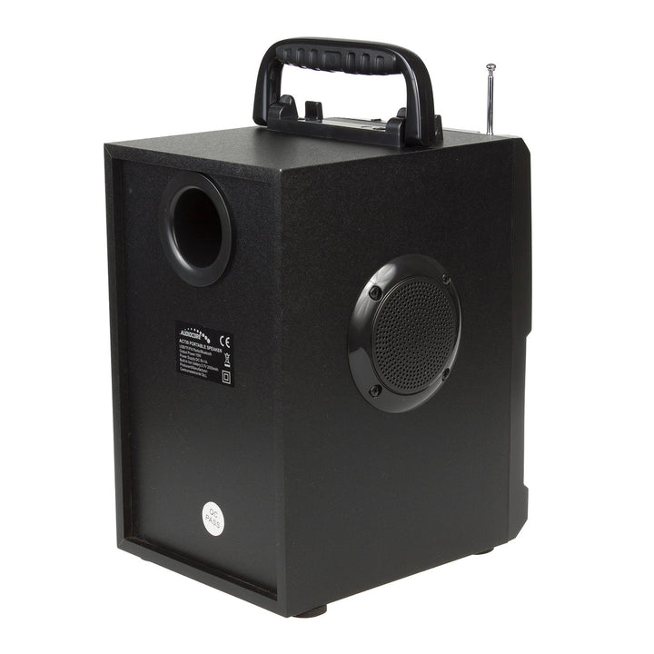 Prenosivi Bluetooth zvučnik / radio / SD / MMC / aux-in / USB / osvjetljenje / daljinski upravljač / teleskopska antena / priključak za mikrofon