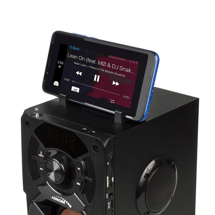 Prenosivi Bluetooth zvučnik / radio / SD / MMC / aux-in / USB / osvjetljenje / daljinski upravljač / teleskopska antena / priključak za mikrofon