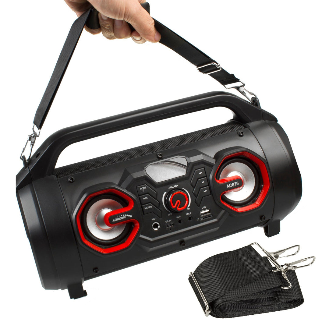 Audiocore Bazooka prijenosni zvučnik, Bluetooth 5.0, FM radio, micro SD, SD, IPX4, 2000 mAh, AC875