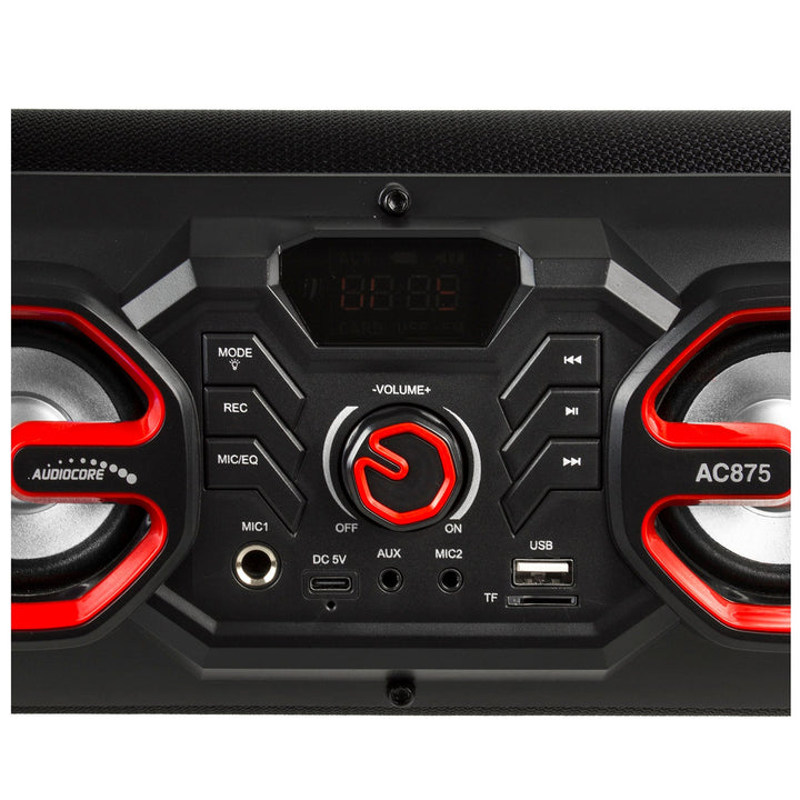 Audiocore Bazooka prijenosni zvučnik, Bluetooth 5.0, FM radio, micro SD, SD, IPX4, 2000 mAh, AC875