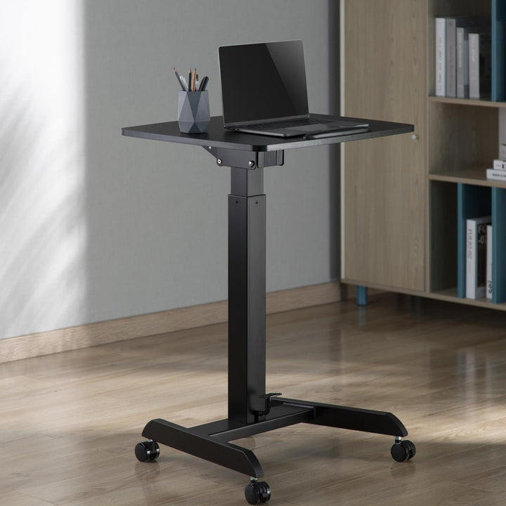 Maclean stol za laptop, podesive visine, za stajanje ili sjedenje, maksimalna visina 113 cm, MC-892B