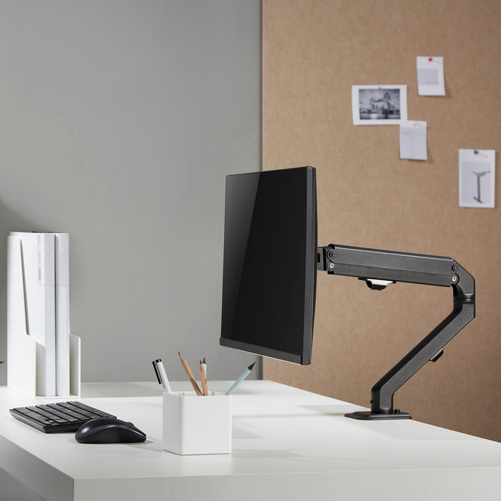 Maclean univerzalni stolni nosač za monitore, mehaničko opružno opružanje 17"-27" 7 kg, VESA 75x75, 100x100, MC-906