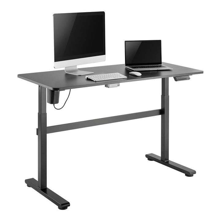 Ergo Office električni uredski stol, podešavanje visine, sivi, maksimalna visina 118 cm, 50 kg – s radnom plohom za stajanje/sjedenje, ER-434