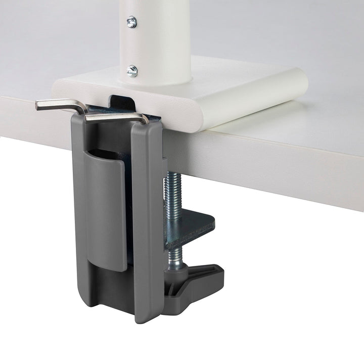 Ergo Office držač monitora, premium s plinskim opružnikom, dvostruka ruka, 17"-32", 9 kg, bijeli, ER-437