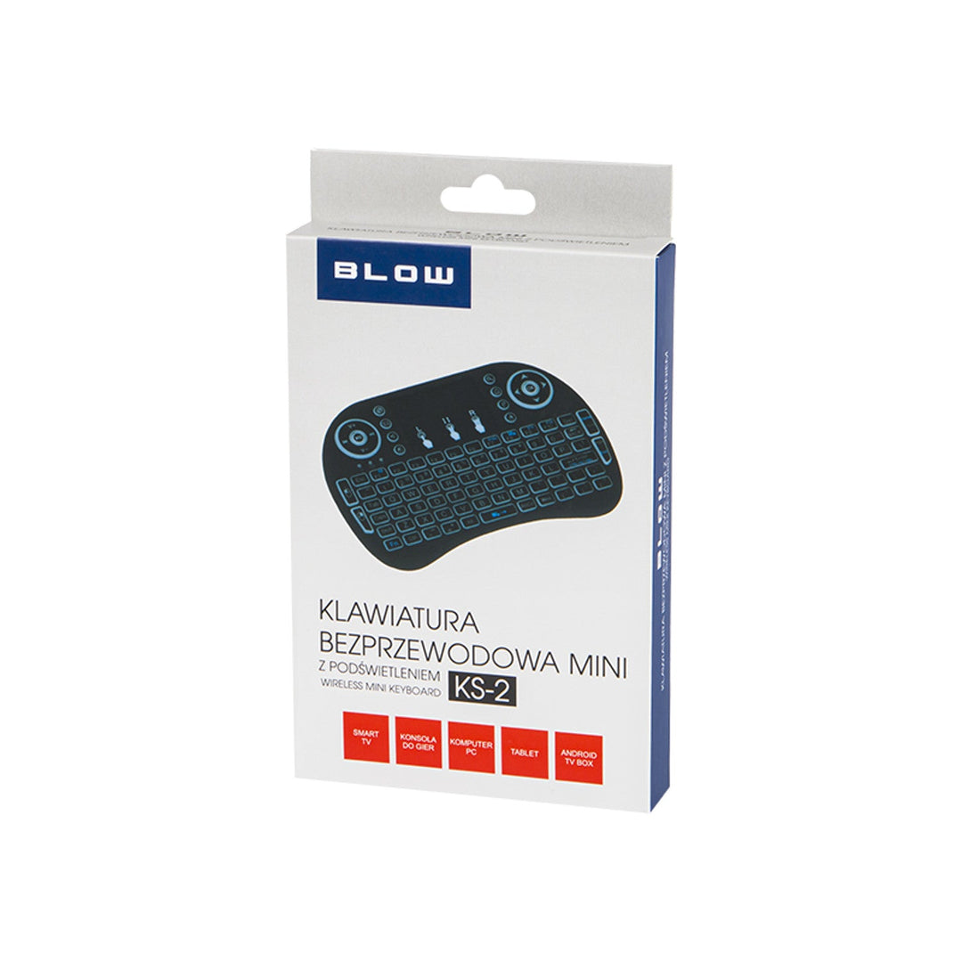 Blow KS-2 mini bežična tipkovnica s pozadinskim osvjetljenjem i touchpadom