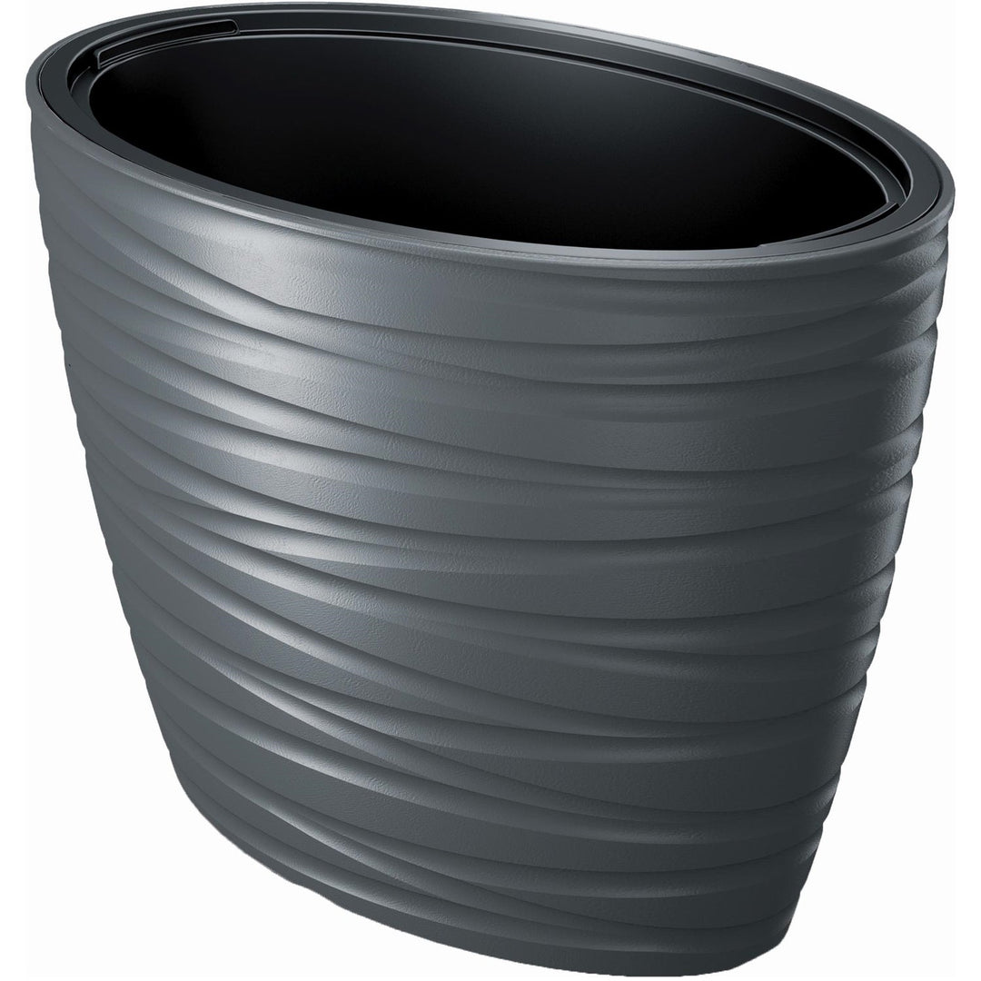 Prosperplast Maze antracit ovalni posud s umetkom DBMZE600-S433