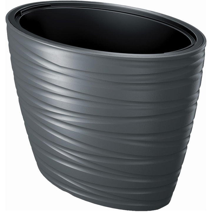 Prosperplast Maze antracit ovalni posud s umetkom DBMZE600-S433