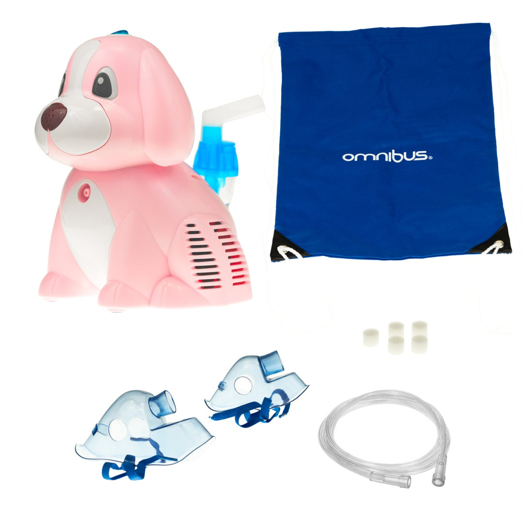 Omnibus Puppy BR-CN171 kompresorski inhalator, ružičasti