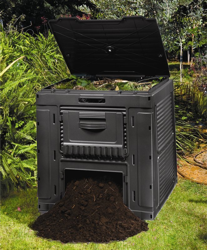 Keter E-COMPOSTER 470L crna kanta za kompost s postoljem 231415