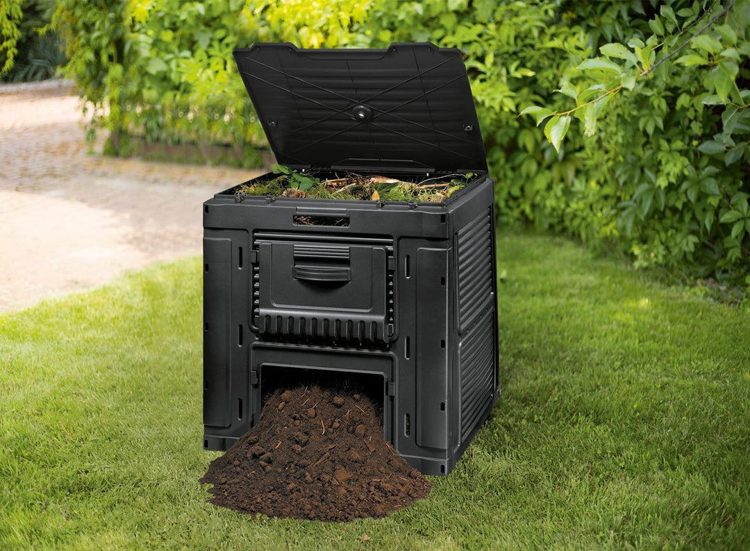 Keter E-COMPOSTER 470L crna kanta za kompost s postoljem 231415