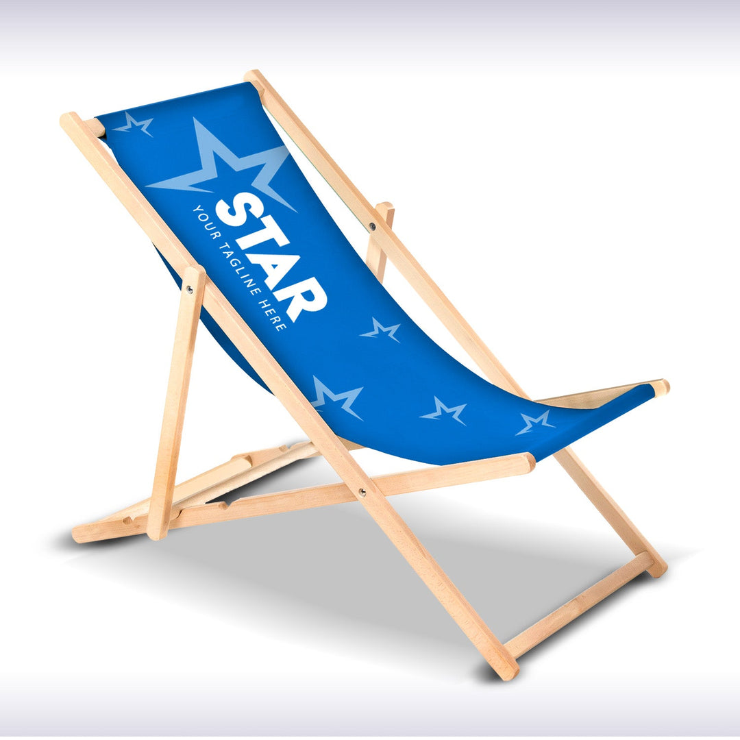Klasična GreenBlue GB183 ležaljka za plažu od bukovine s vlastitim uzorkom, grafikom, logotipom ili reklamnom porukom