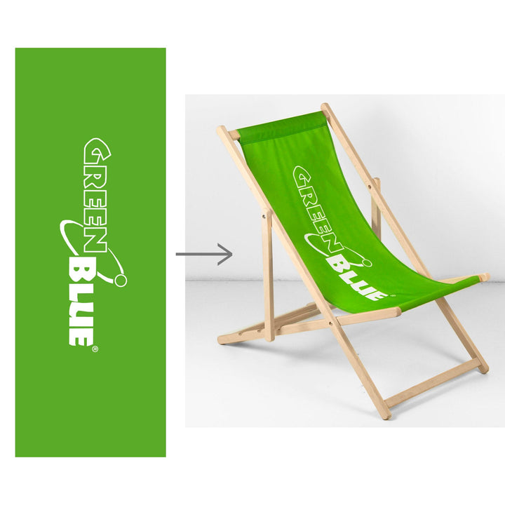 Klasična GreenBlue GB183 ležaljka za plažu od bukovine s vlastitim uzorkom, grafikom, logotipom ili reklamnom porukom