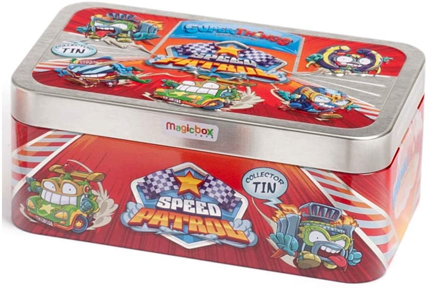 Cutie de conserve SuperThings Speed Patrol și set de 5 figuri