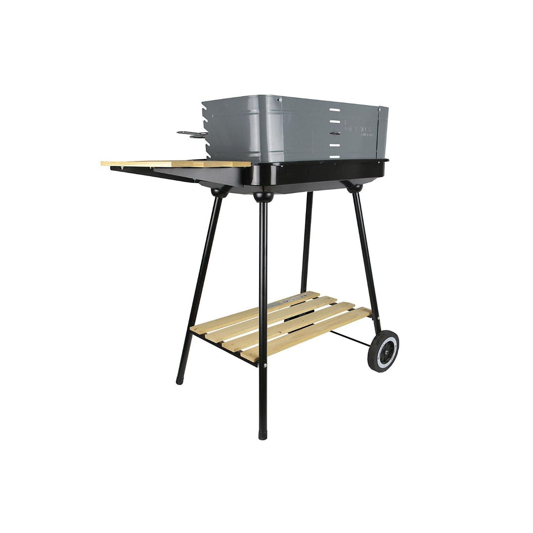 Master Grill pravokutni roštilj na drveni ugljen, posuda 58 x 38 cm, 2 police, kotači MG905
