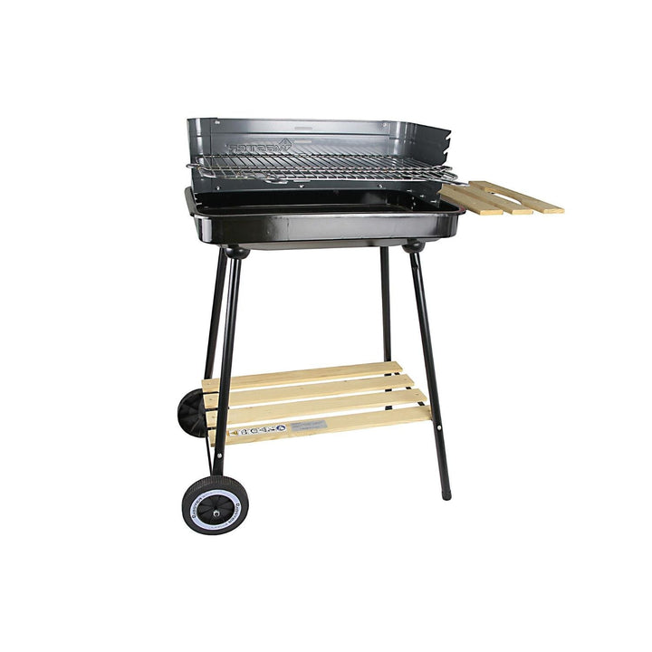 Master Grill pravokutni roštilj na drveni ugljen, posuda 58 x 38 cm, 2 police, kotači MG905
