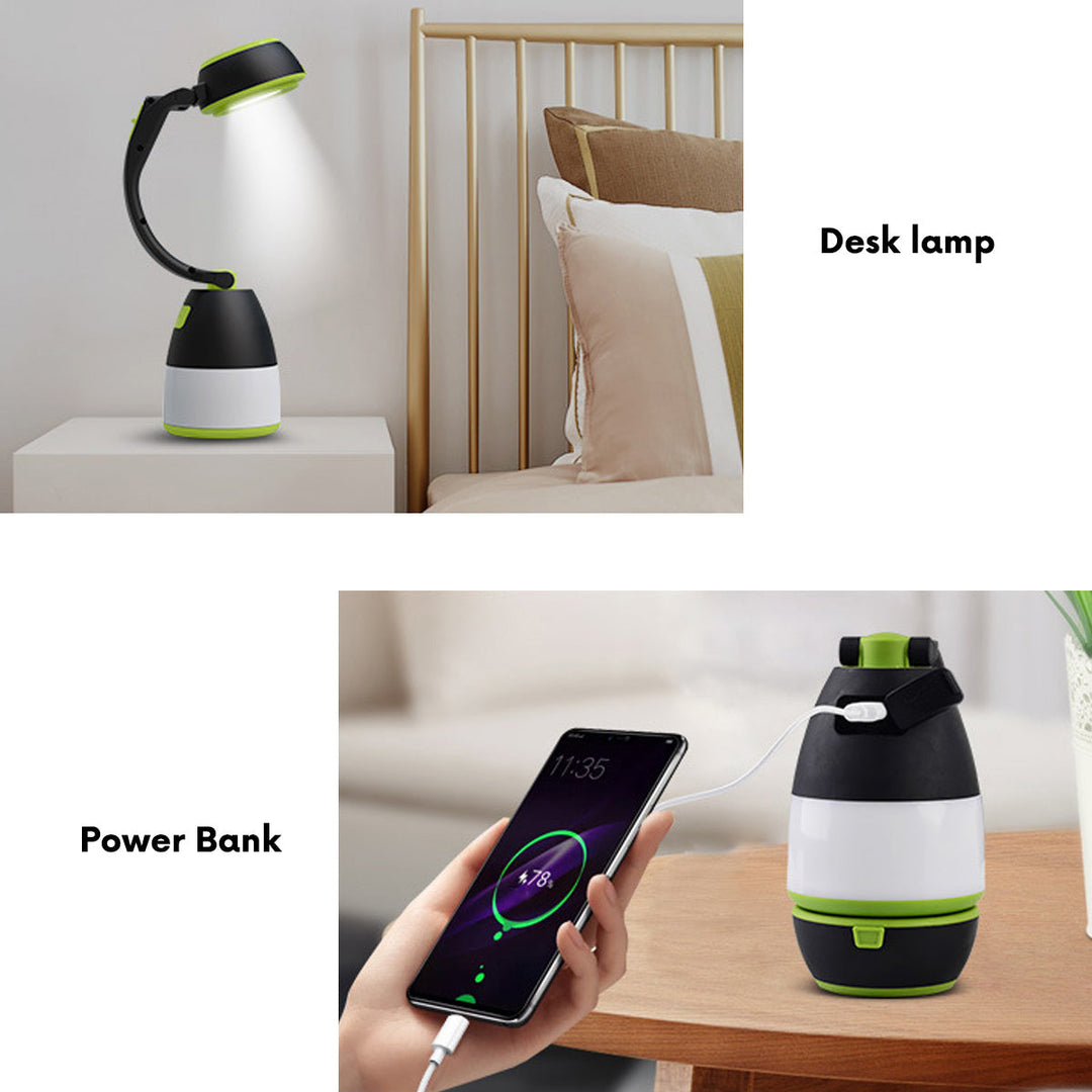 Maclean 3-u-1 LED lampa, kamperska lampa, stolna lampa, ručna lampa, 1W, 60-200 lm, hladno bijela 6000 K, 18650 1500 mAh, funkcija powerbanka MCE298