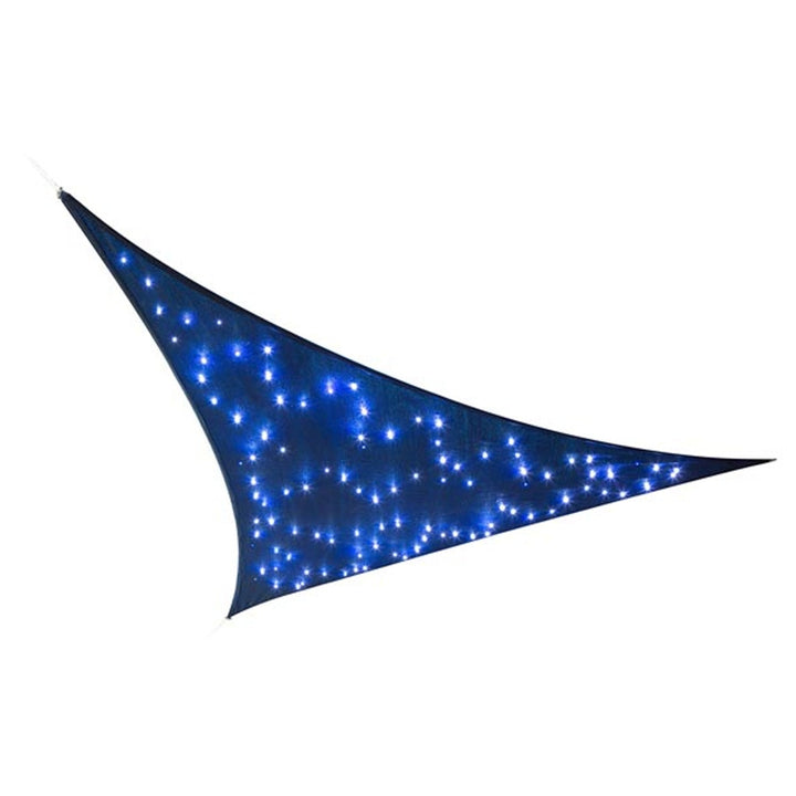 Sjenilo s ugrađenim LED osvjetljenjem "zvjezdano nebo" - trokut - 3,6 x 3,6 x 3,6 m