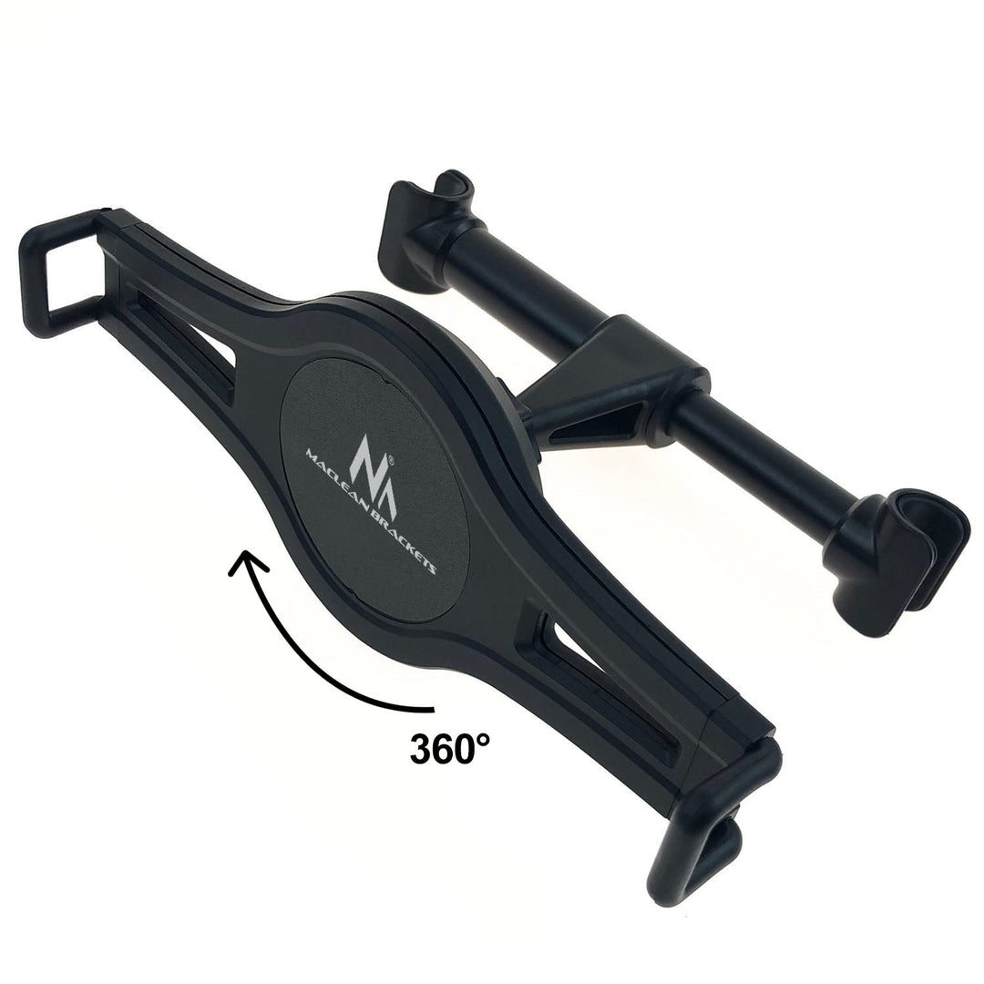 Maclean držač tableta za automobil, montaža na naslon za glavu, univerzalni, rotacija 360°, MC-893