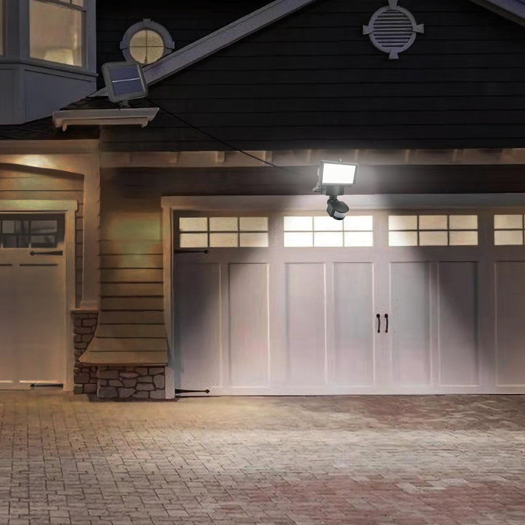 Solarna LED reflektorska svjetiljka s senzorom pokreta Maclean Energy IP44, 6 W, 360 lm, 6000 K hladno bijela, Li-ion baterija 2400 mAh, 5,5 V DC MCE442