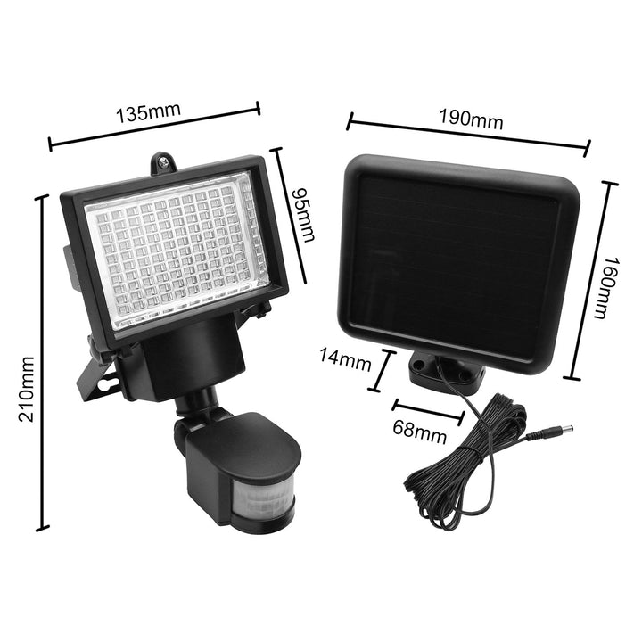 Solarna LED reflektorska svjetiljka s senzorom pokreta Maclean Energy IP44, 6 W, 360 lm, 6000 K hladno bijela, Li-ion baterija 2400 mAh, 5,5 V DC MCE442