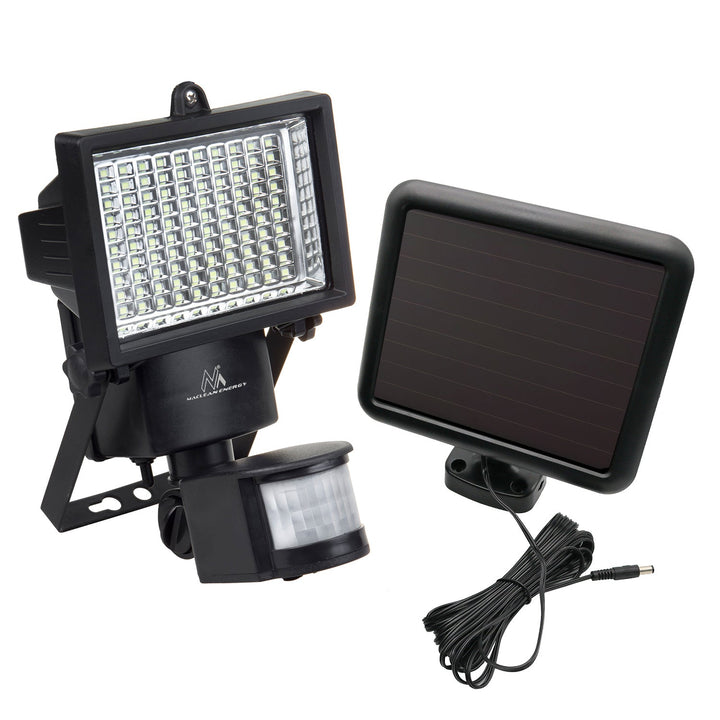 Solarna LED reflektorska svjetiljka s senzorom pokreta Maclean Energy IP44, 6 W, 360 lm, 6000 K hladno bijela, Li-ion baterija 2400 mAh, 5,5 V DC MCE442