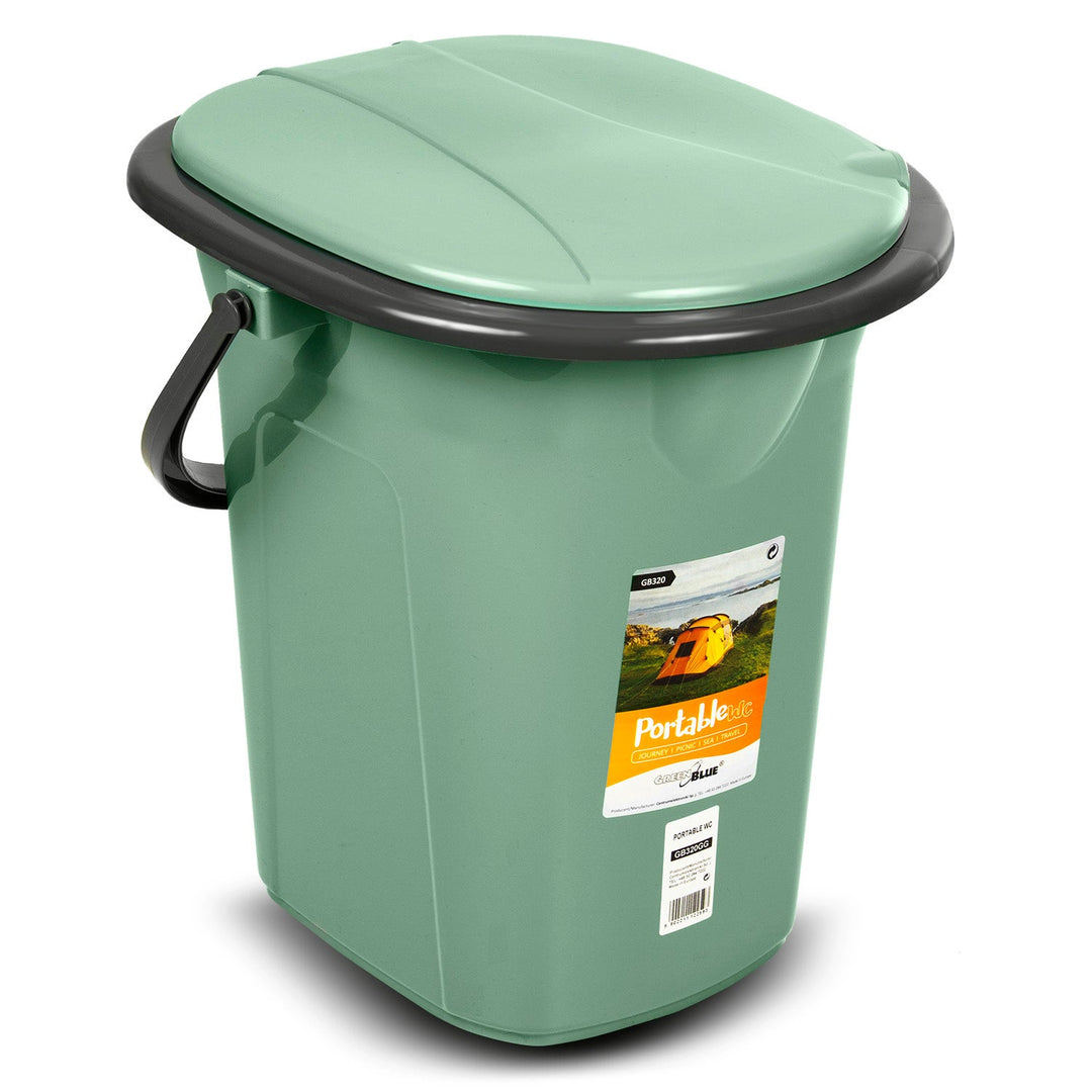 GreenBlue GB320GG zeleni i sivi prijenosni WC