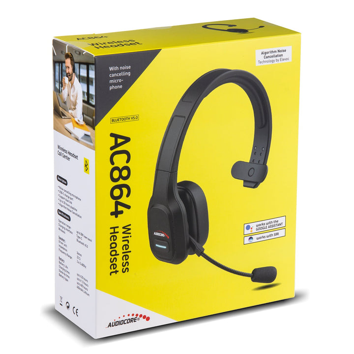 Bluetooth ANC slušalice za pozivne centre s mikrofonom Audiocore, QCC3020, ANC, AVRCP, A2DP, HSP, HFP, SBC AAC kodek, AC864
