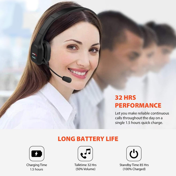 Bluetooth ANC slušalice za pozivne centre s mikrofonom Audiocore, QCC3020, ANC, AVRCP, A2DP, HSP, HFP, SBC AAC kodek, AC864