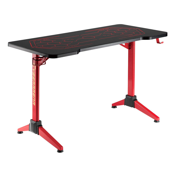 NanoRS RGB LED gaming stol, crni, veliki, max. 100 kg, visina 760 mm, RS163