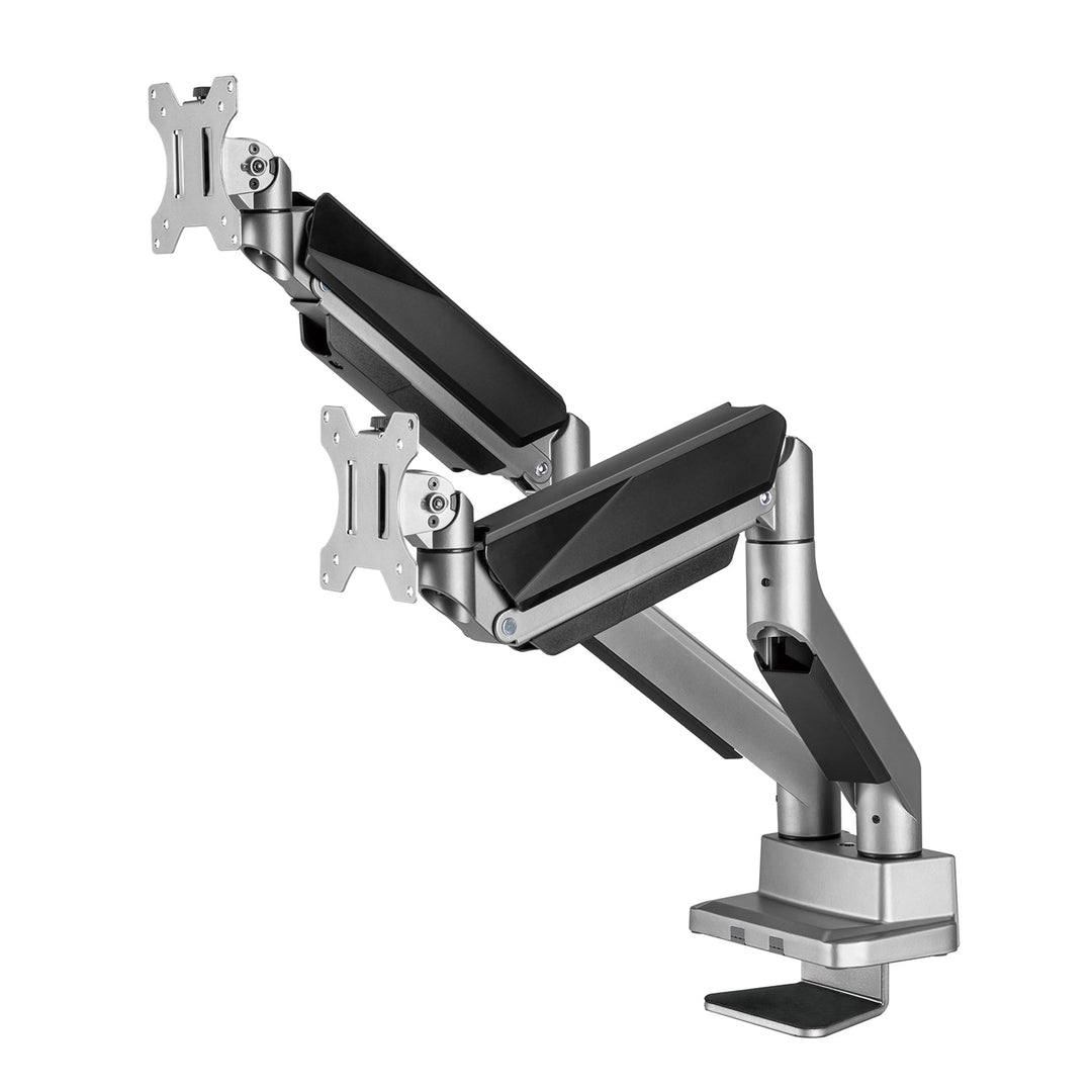 Ergo Office univerzalni stolni nosač za dva monitora, plinski amortizer 17"-35" 15 kg, VESA 75x75 / 100x100, ER-446