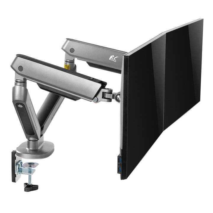NanoRS dvostruki nosač za gejmerski monitor, RGB LED pozadinsko osvjetljenje, 17–32", max. 9 kg, VESA 75×75 / 100×100, RS166