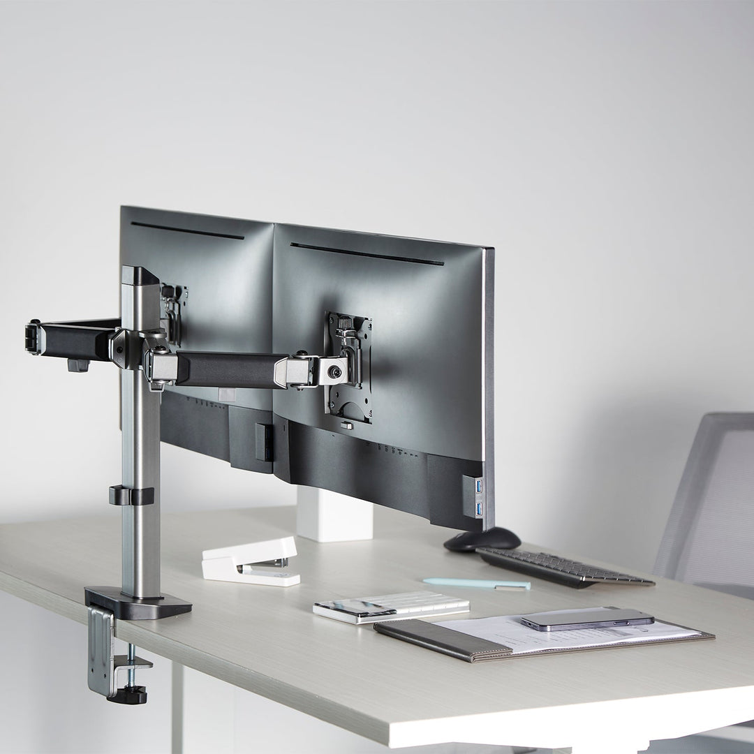 Deluxe Ergo Office artikulirani nosač za dva monitora, 17"-32", max. 9 kg, ER-449