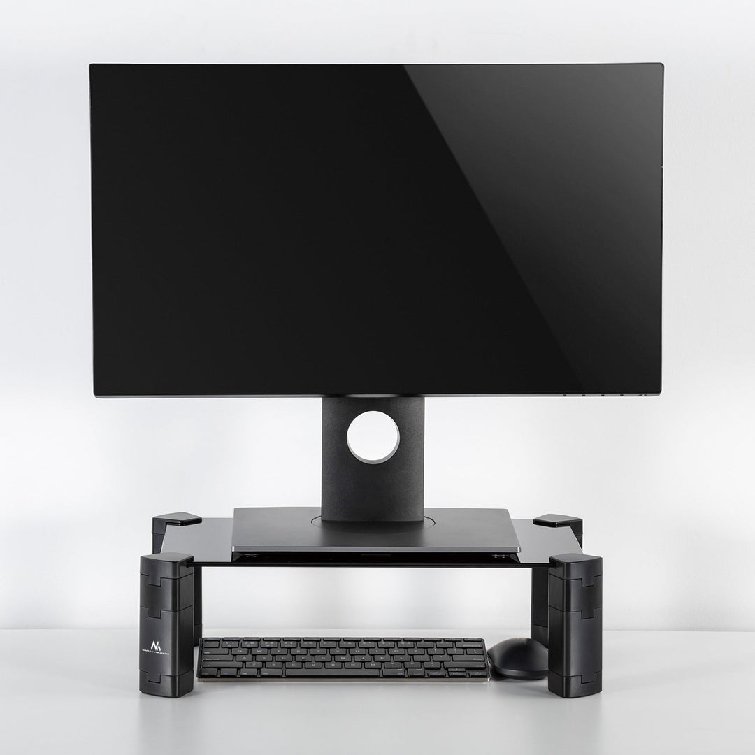 Maclean stalak za laptop/monitor, max. 20 kg, kaljeno staklo, (429 x 269 x 127 mm), MC-934