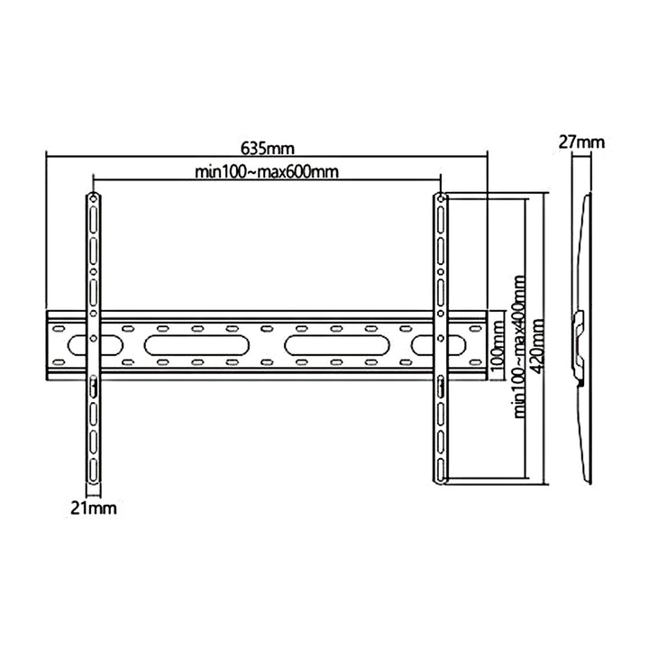 Maclean TV nosač, max VESA 600x400, 37-70", 45 kg, crni, MC-939