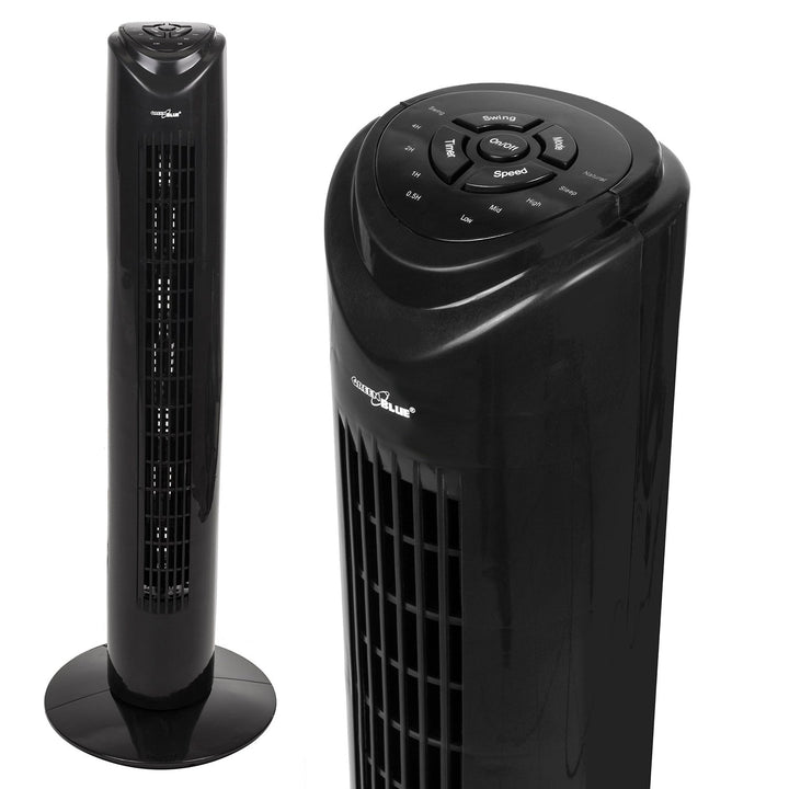 Stalak ventilator s daljinskim upravljačem, 3 načina rada, 3 brzine, oscilacija 80°, 45 W, tajmer, visina 82 cm GB645