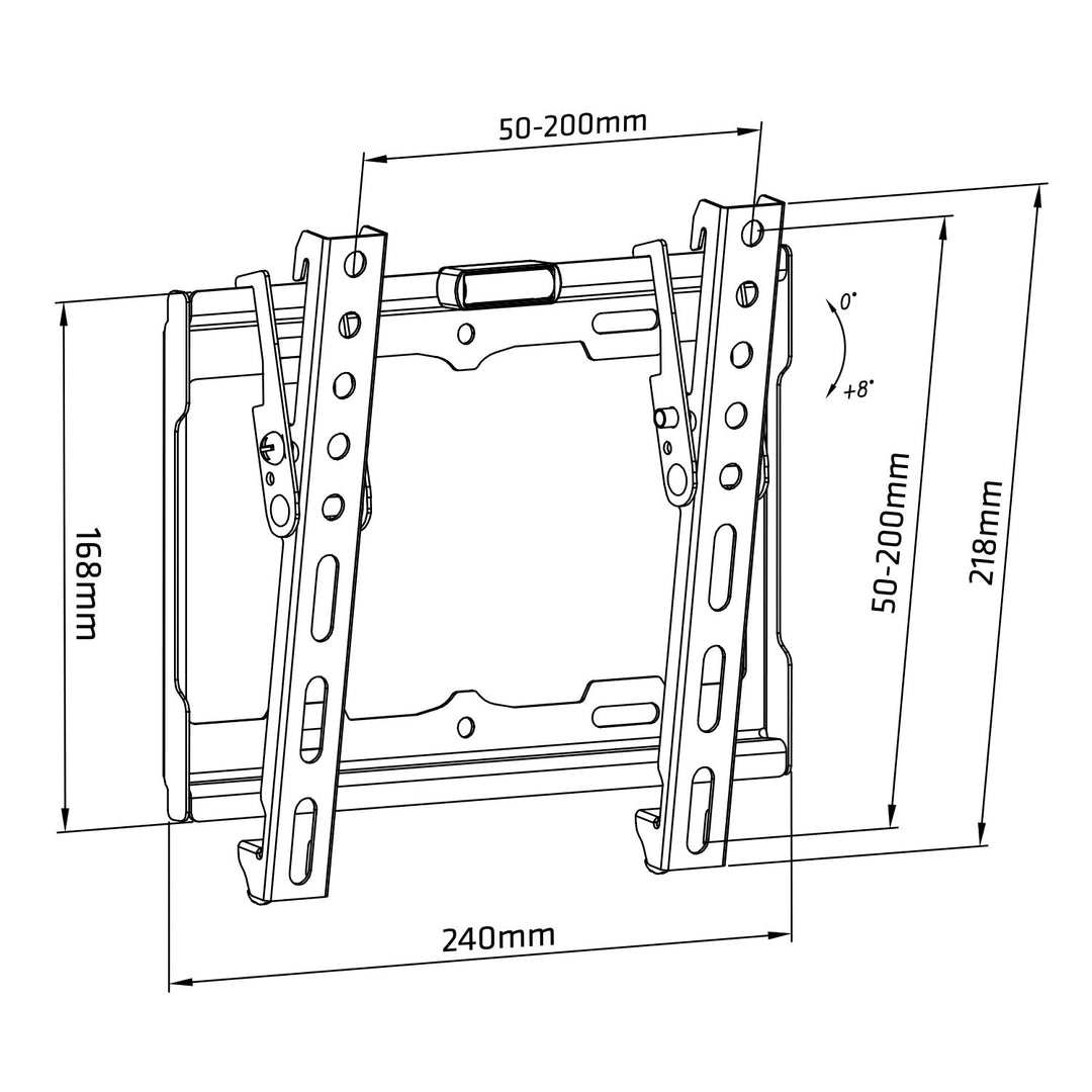 Maclean TV nosač, max. VESA 200x200, 13-42", do 25 kg, crni, MC-942