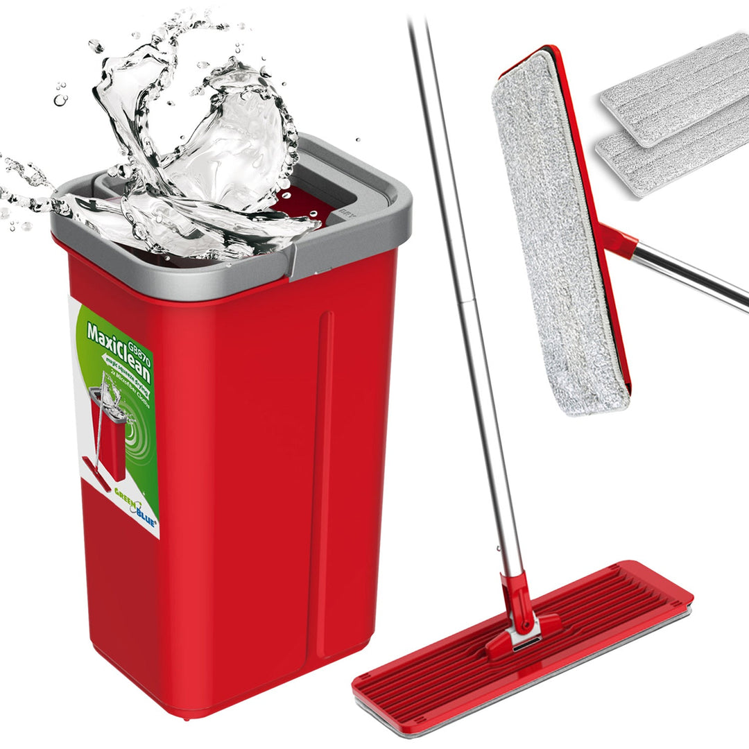 Plosnati mop s GreenBlue kanticom i cjedilom, dvije HQ mikrovlaknaste podloge, zapremina 5,7 L, MaxiClean GB870