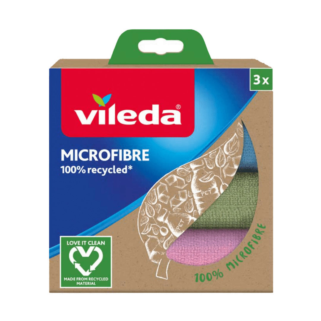 Set od 3 Vileda mikrovlaknaste krpe, 100% reciklirane