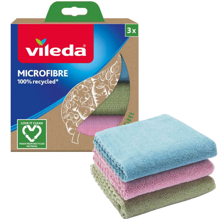 Set od 3 Vileda mikrovlaknaste krpe, 100% reciklirane