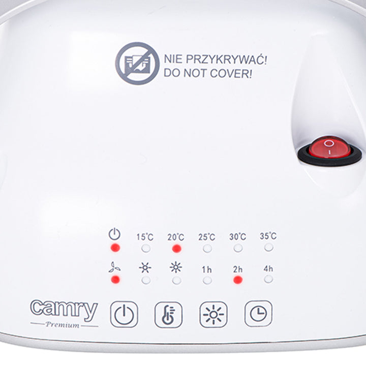 Camry CR 7732 1500W keramički grijač s ventilatorom i LED-svjetlom