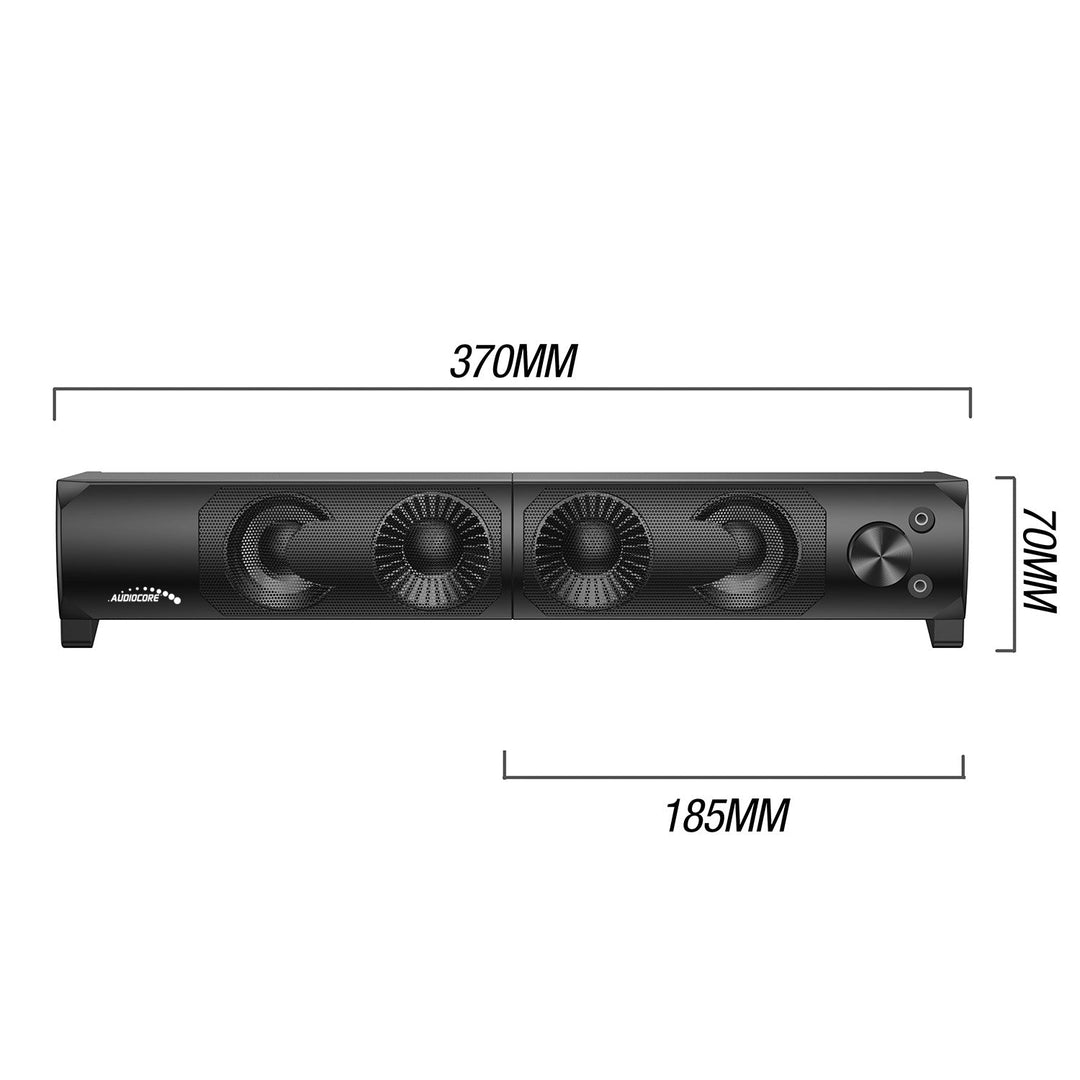 Audiocore 3Wx2 zvučnici za računalni soundbar, LED, USB 5V, linijski ulaz, AC955