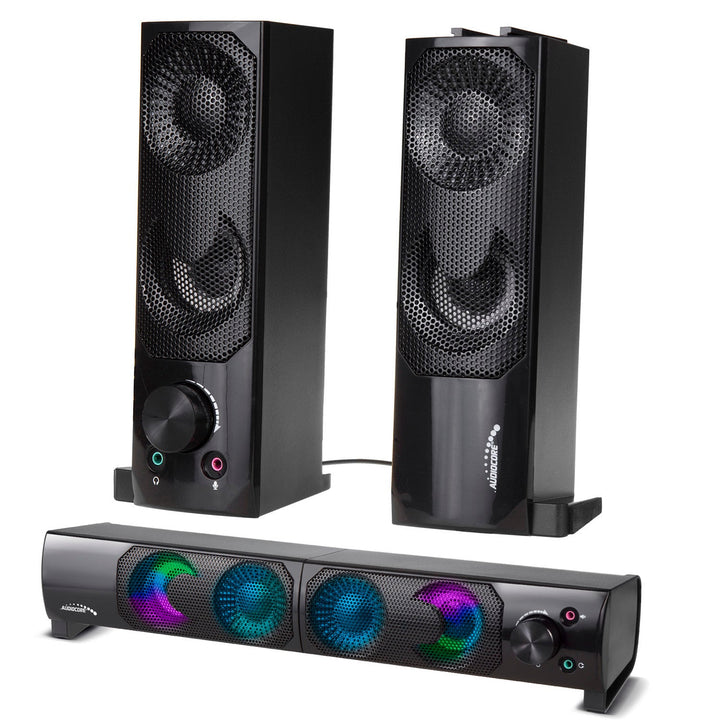 Audiocore 3Wx2 zvučnici za računalni soundbar, LED, USB 5V, linijski ulaz, AC955